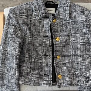 Babaton Black and White Tweed Jacket